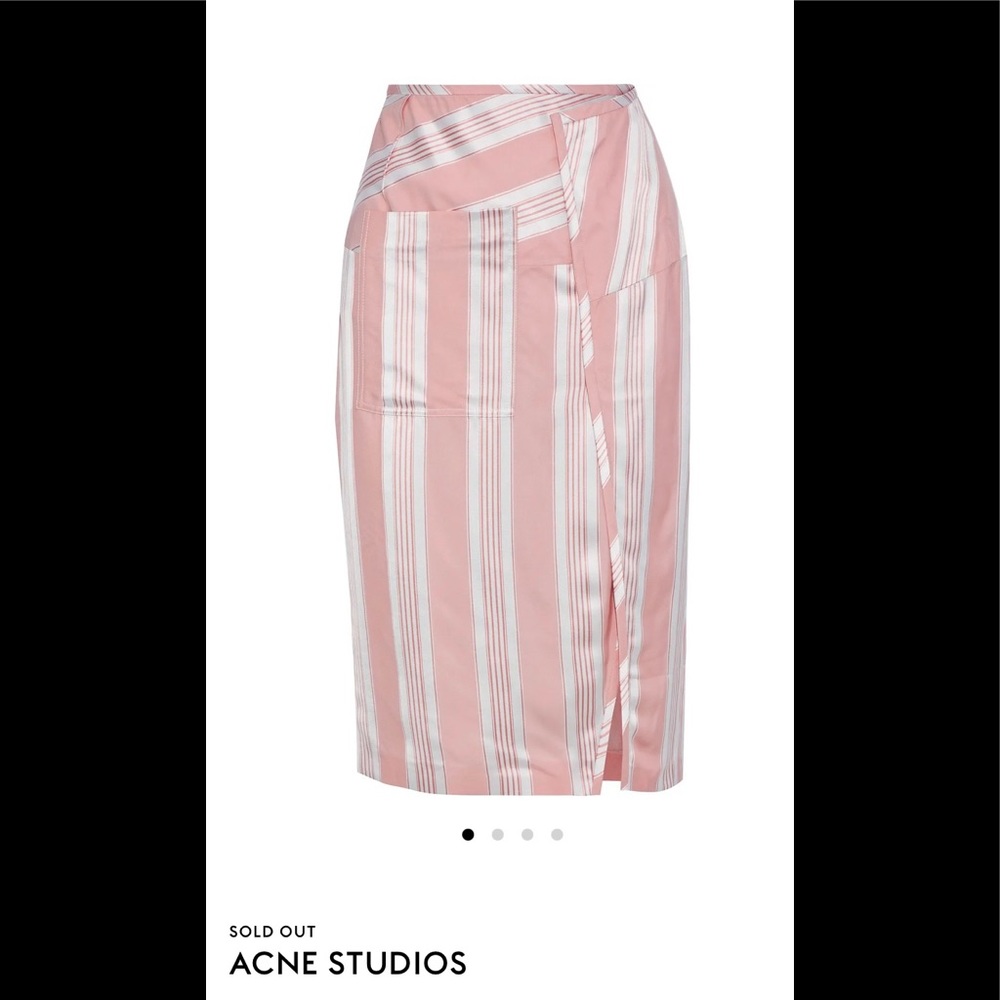NWT Acne Studios Karlotta pink midi skirt. Size 36